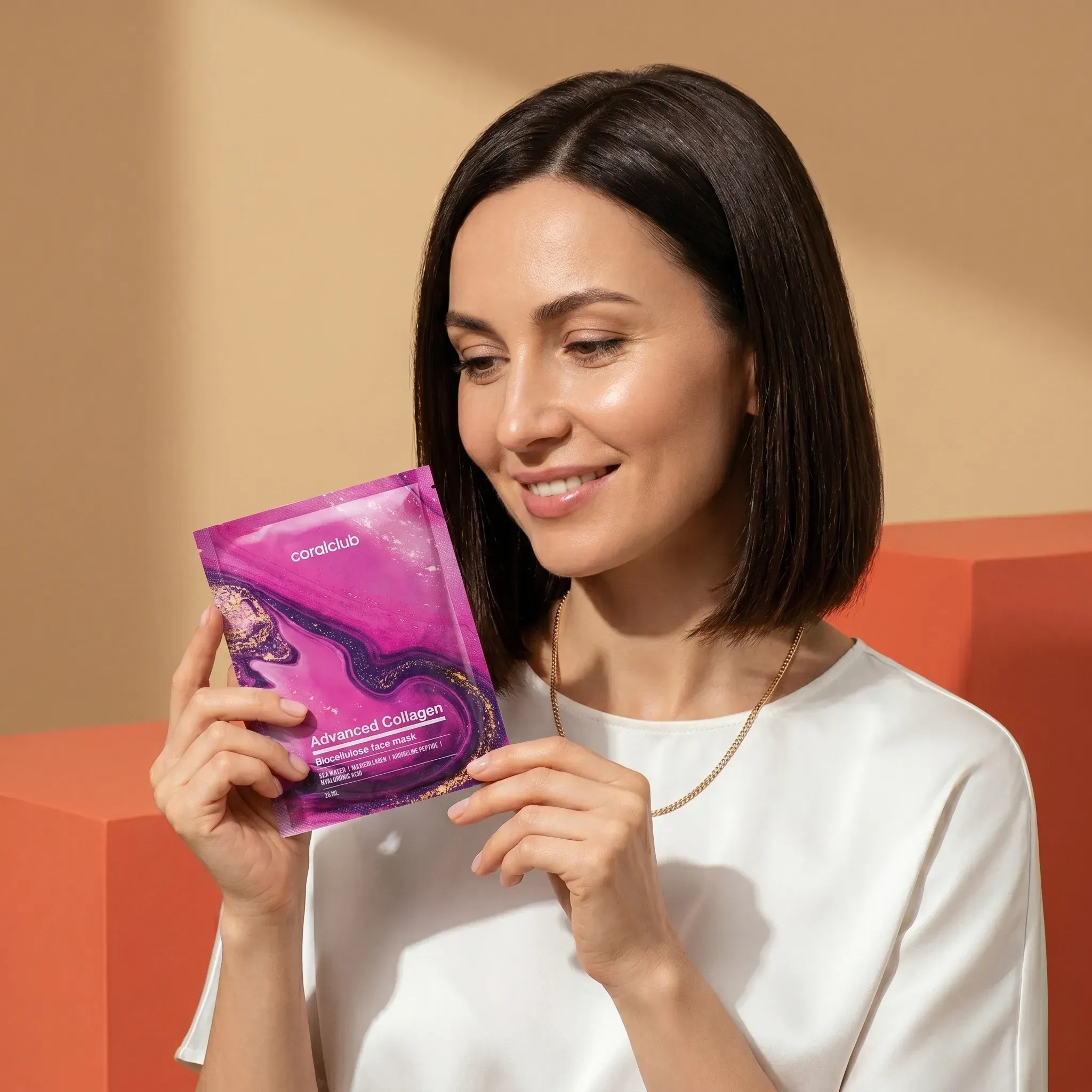 Advanced Collagen Biocellulose Facial Mask de la Coral Club, imagine de prezentare