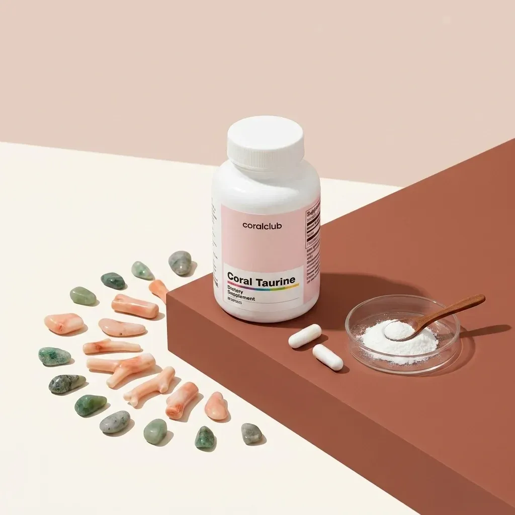 Coral Taurine de la Coral Club, alături de ingredientele sale