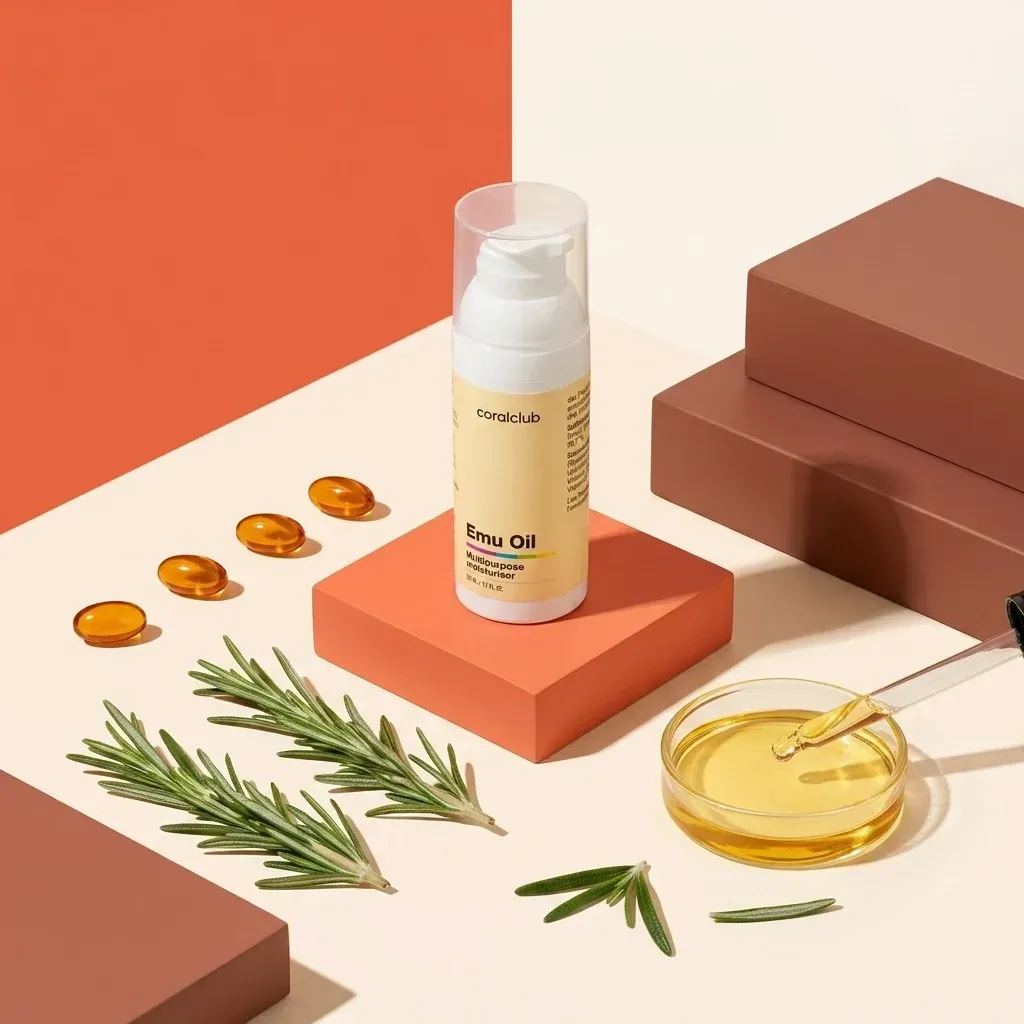 Emu oil de la Coral Club, alături de ingredientele sale