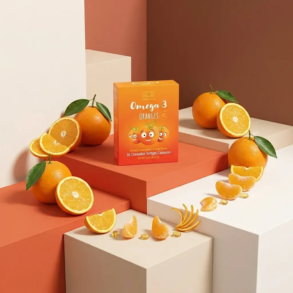 Omega 3 Oranges de la Coral Club, alături de ingredientele sale