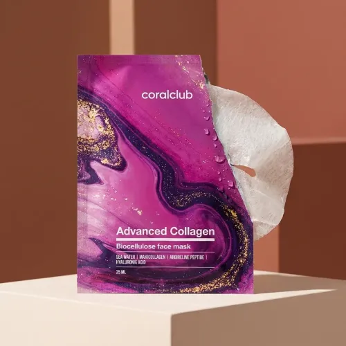 Advanced Collagen Biocellulose Facial Mask de la Coral Club, imagine de detaliu