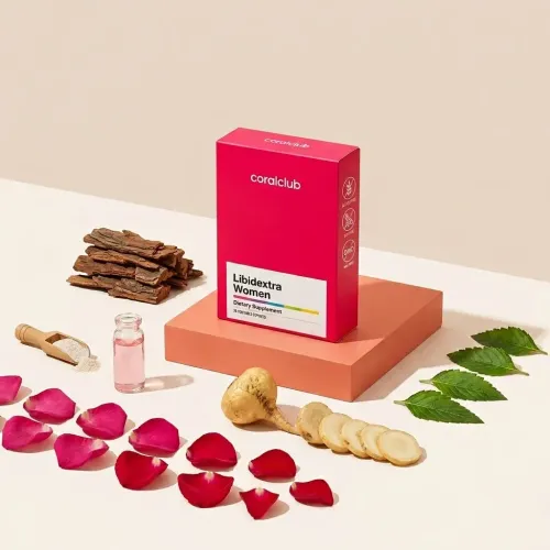 Libidextra Women de la Coral Club, alături de ingredientele sale