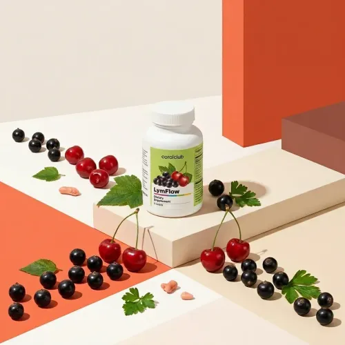 LymFlow de la Coral Club, alături de ingredientele sale