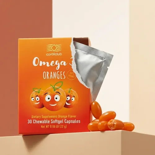 Omega 3 Oranges de la Coral Club, imagine de detaliu