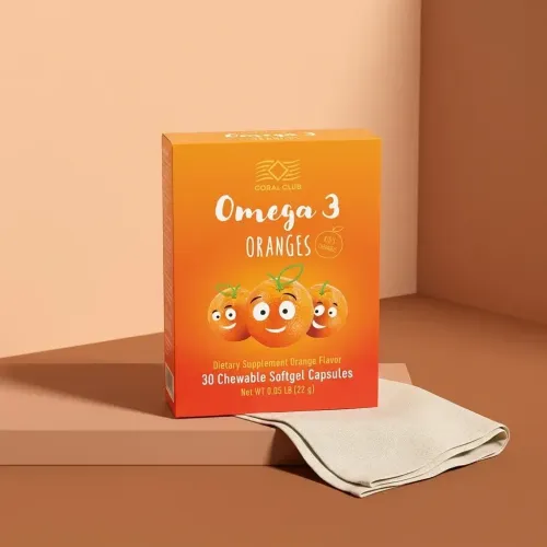 Ambalajul Omega 3 Oranges de la Coral Club