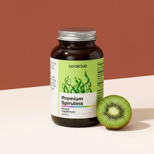 Ambalajul Premium Spirulina de la Coral Club