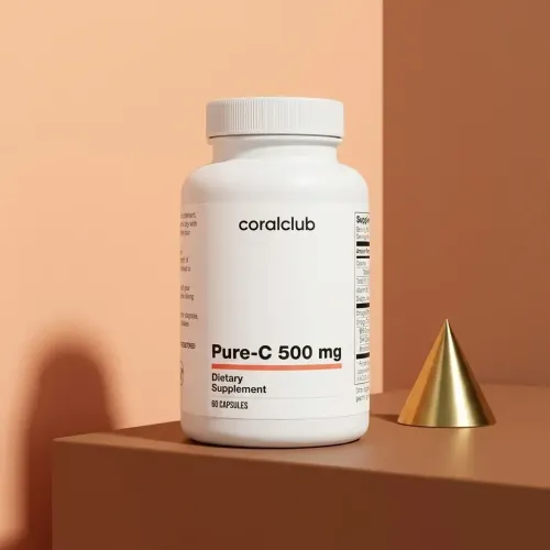 Ambalajul Pure-C 500 mg de la Coral Club