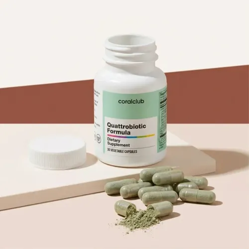 Quattrobiotic Formula de la Coral Club, imagine de detaliu