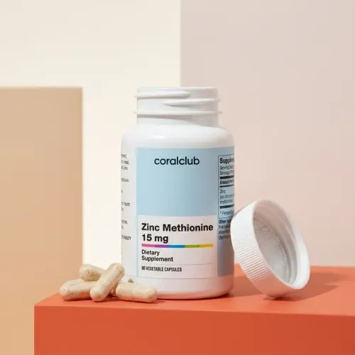 Zinc Methionine 15 mg de la Coral Club, imagine de detaliu