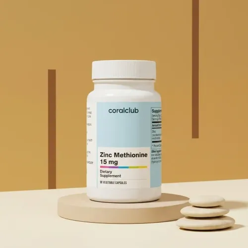 Ambalajul Zinc Methionine 15 mg de la Coral Club